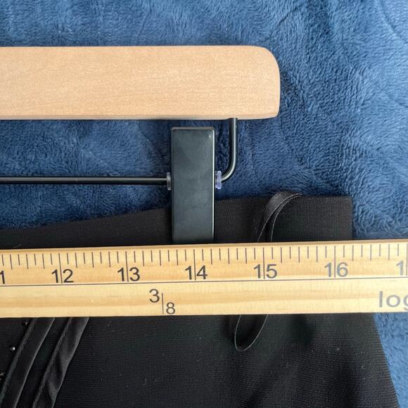 MarKenz Black Midi Ruffle Casual Breathable Skirt Womans Size 14 - Picture 5 of 7